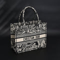 Dior Book Tote Bag – Black Toile de Jouy Embroidery