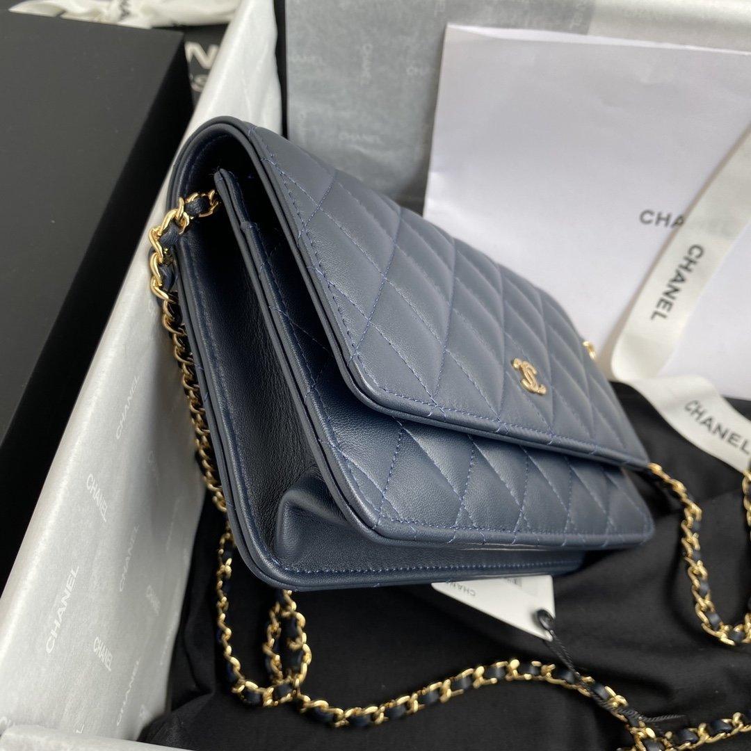 Chanel wallet on chain WOC Blue