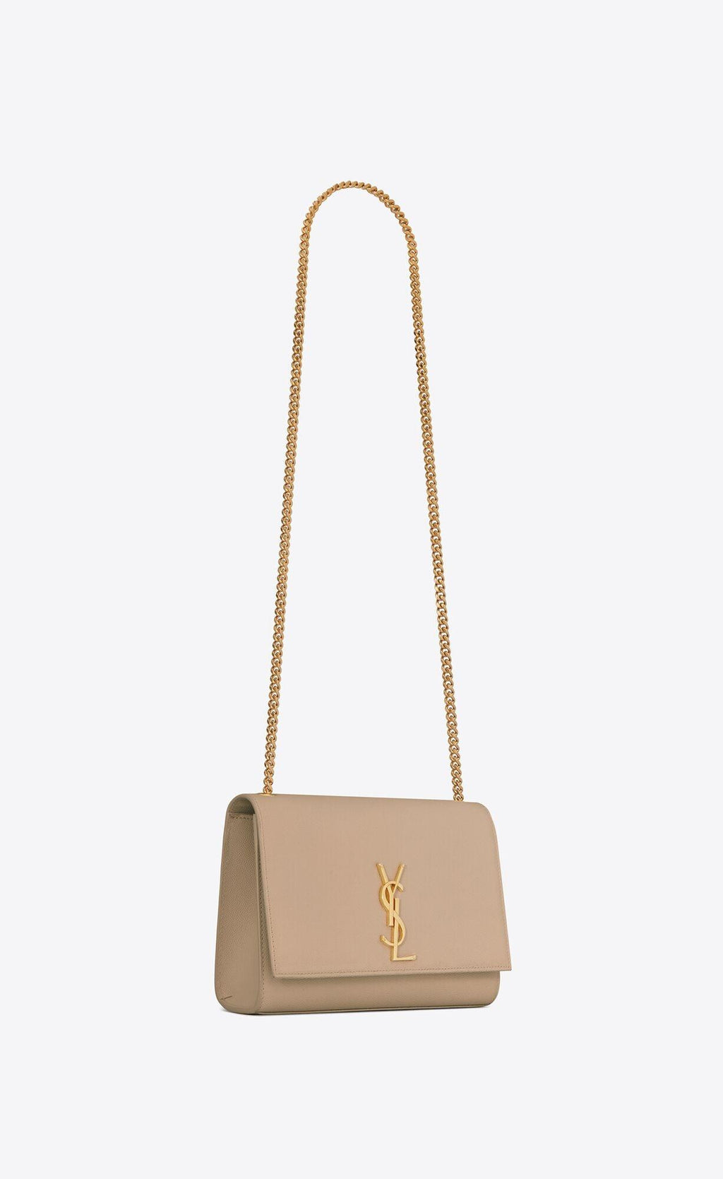 YSL Kate Medium Chain Bag In Grain De Poudre Embossed Leather