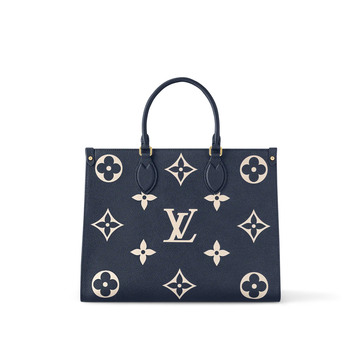 LV OnTheGo MM Navy Blue cream
